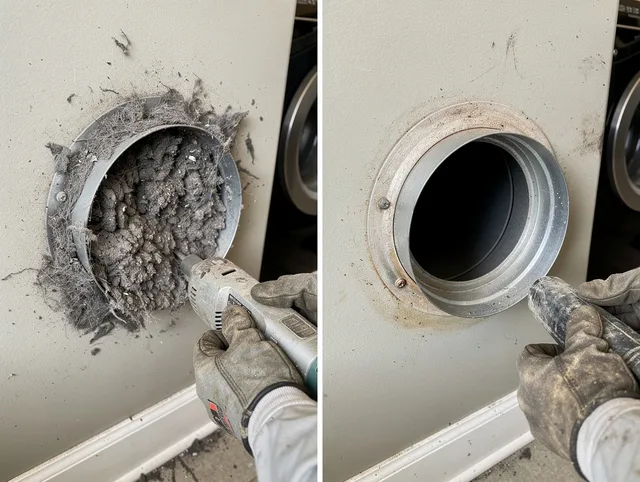 Professional clogged vent cleaning by Medfield Dryer Vent Cleaning in Medfield