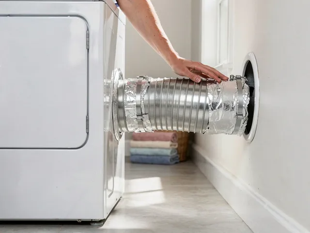 Professional dryer vent hose installation by Medfield Dryer Vent Cleaning in Medfield
