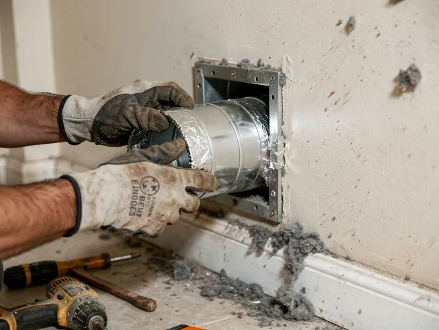 Professional dryer vent repair and installation by Medfield Dryer Vent Cleaning in Medfield