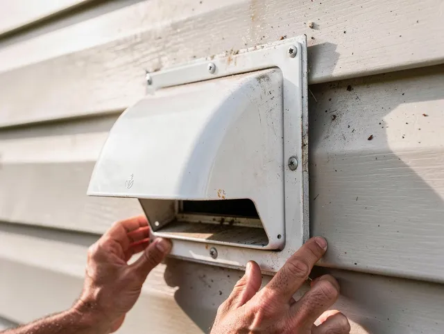 Medfield Dryer Vent Cleaning technician delivering thorough residential dryer vent cleaning service in Medfield